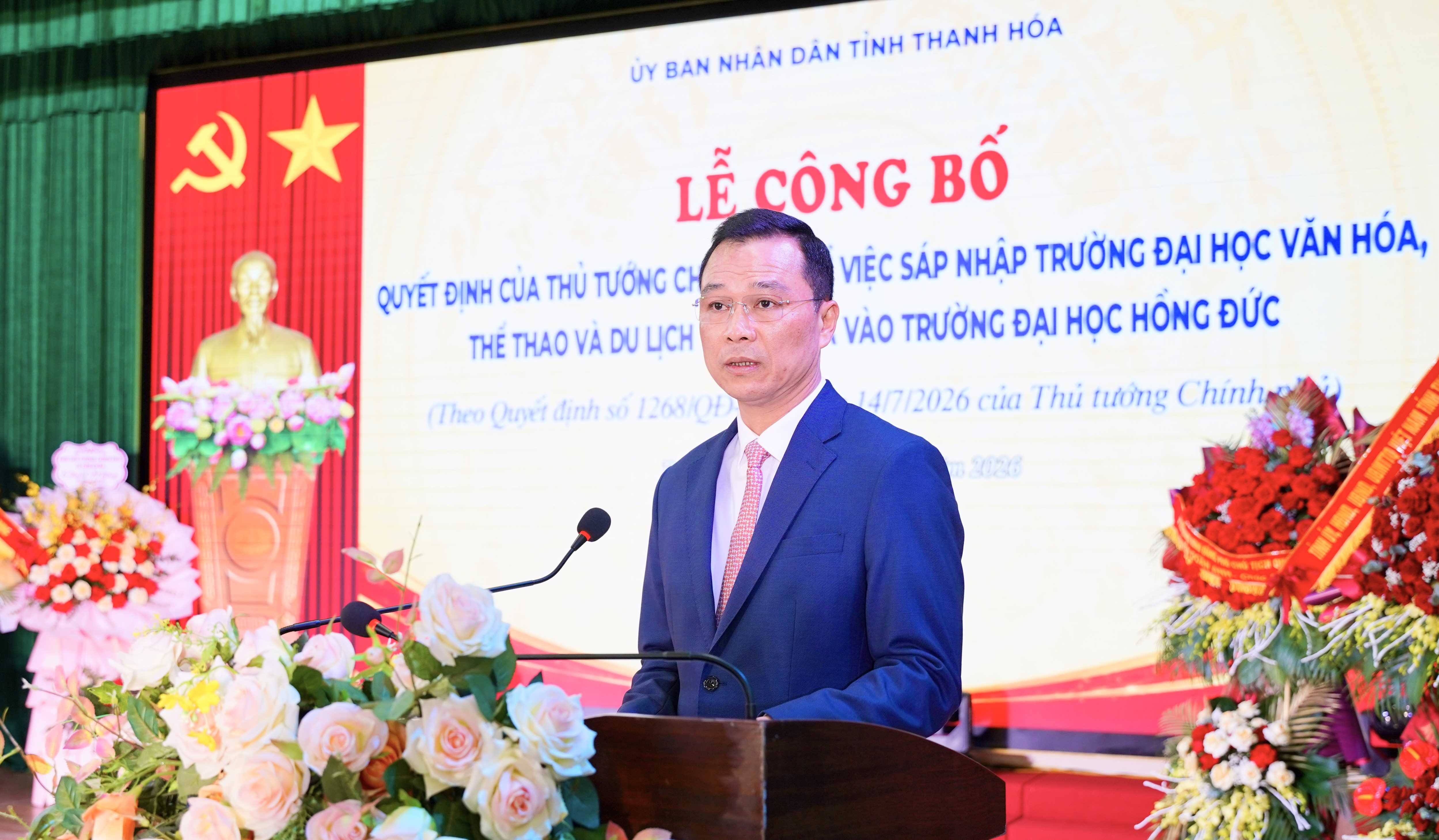 Chủ tịch UBND tỉnh Thanh Hóa Tô Anh Dũng kỳ vọng vào chặng phát triển mới của Trường Đại học Hồng Đức nhân kỷ niệm 29 năm thành lập